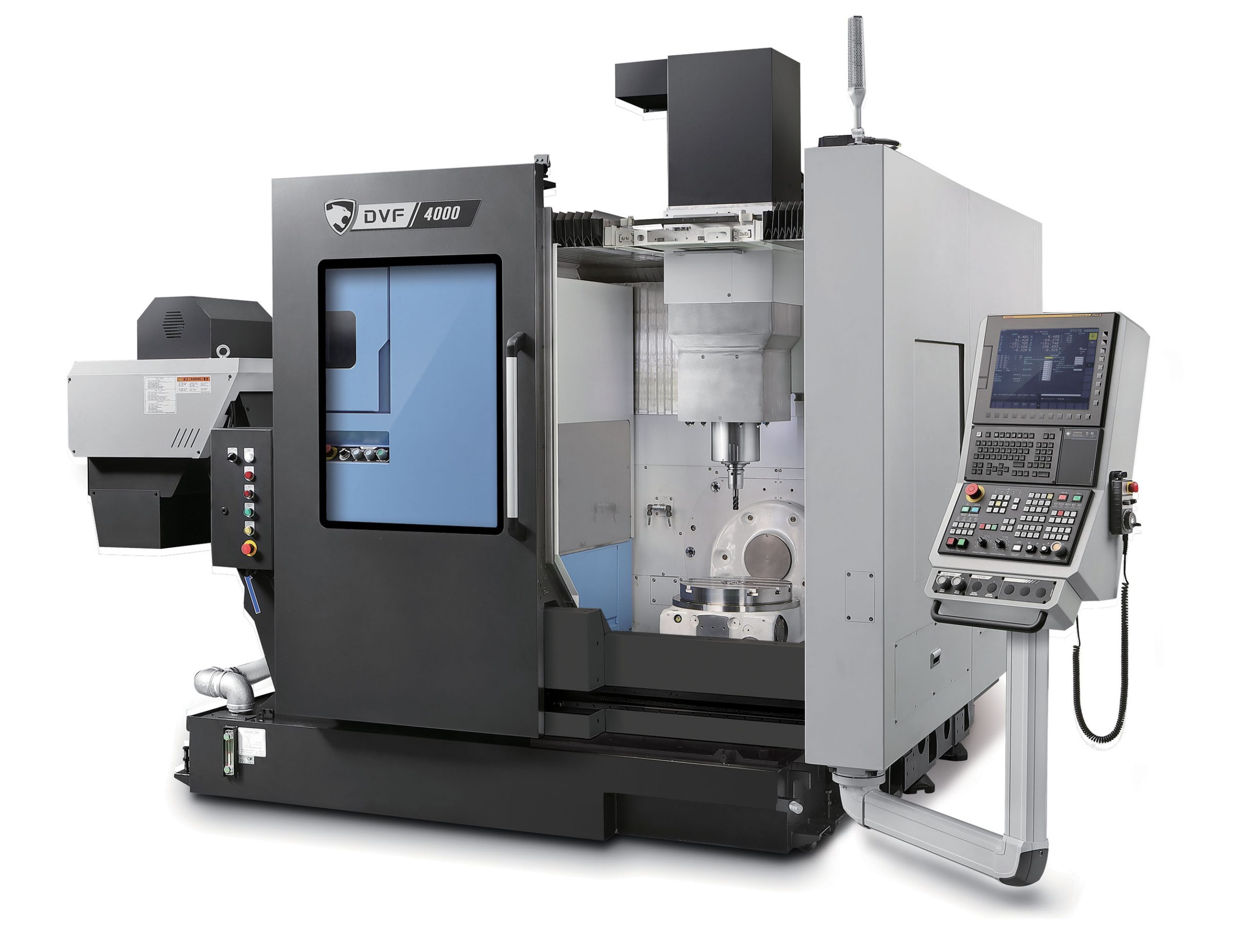Side view of DN Solutions DVF 4000 5 axis machining centre