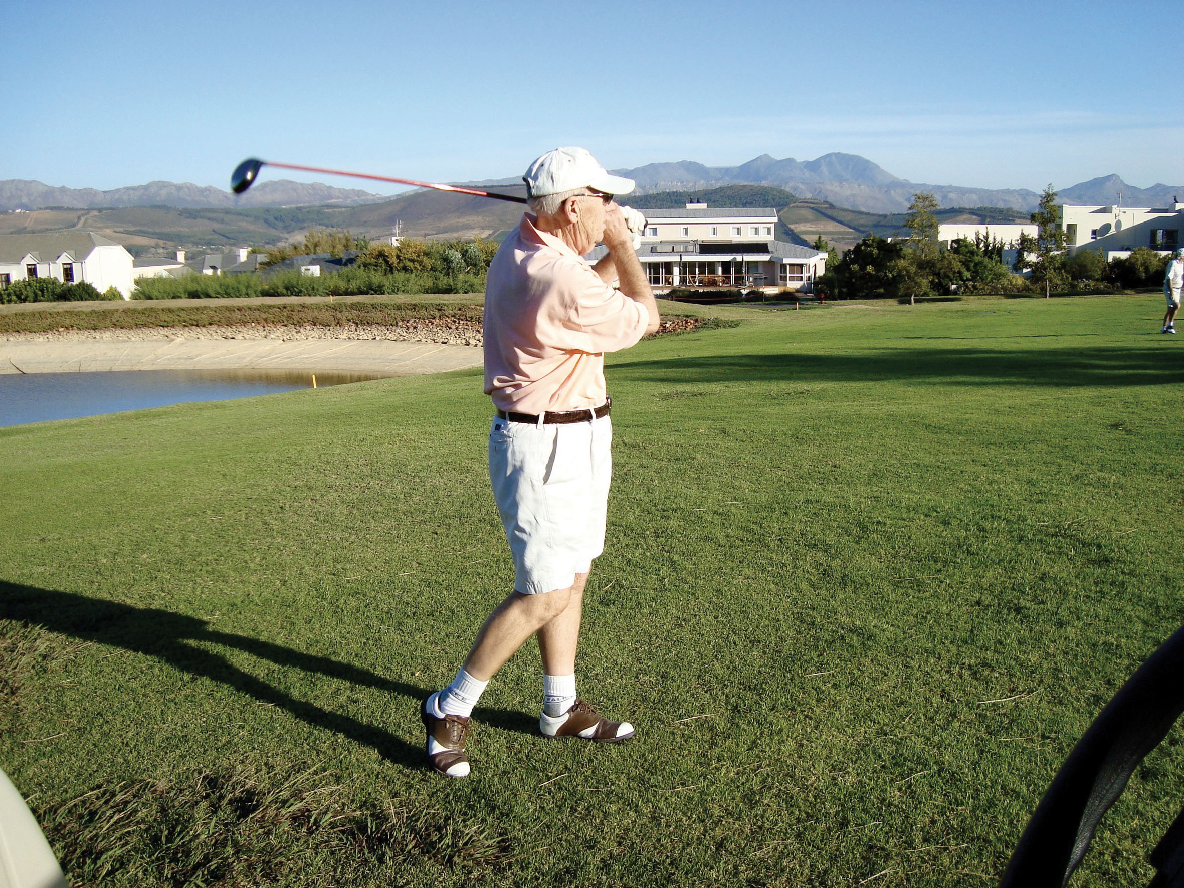 Peter Mills, founder and former CEO of Mills CNC, playing golf