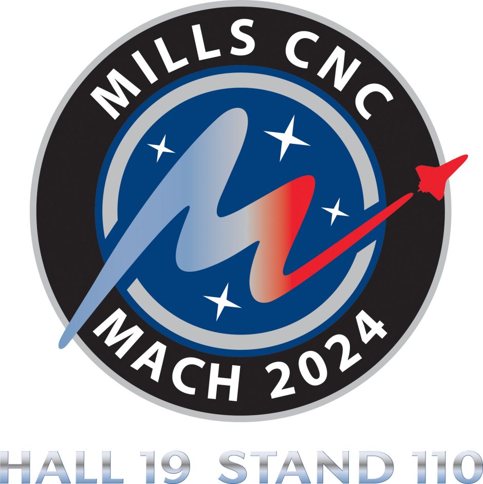 Mills CNC space themed logo