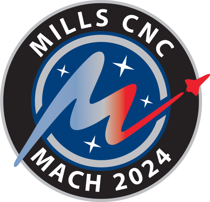 Space Logo for Mills CNC at MACH 2024