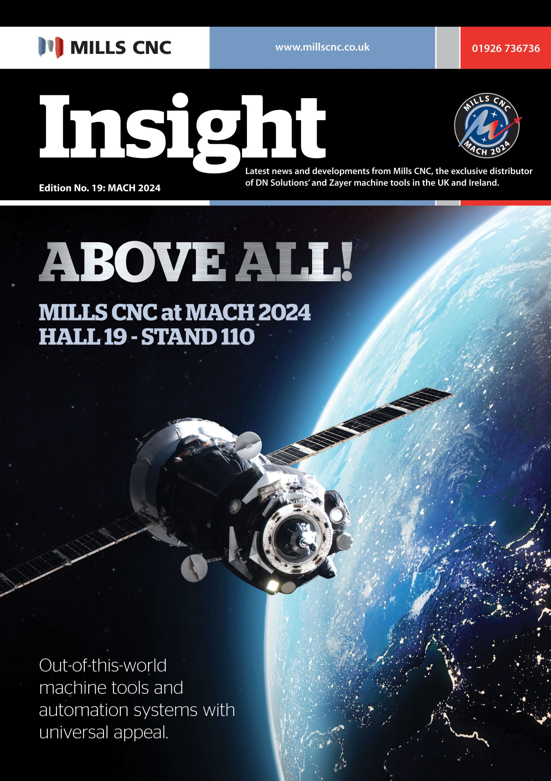 Close up of Insight Magazine Edition 19 front cover, showing space theme for MACH 2024