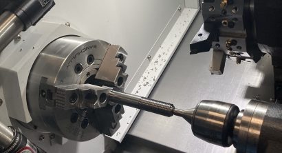 Interior of a DN Solutions’ Lynx 2100LB lathe