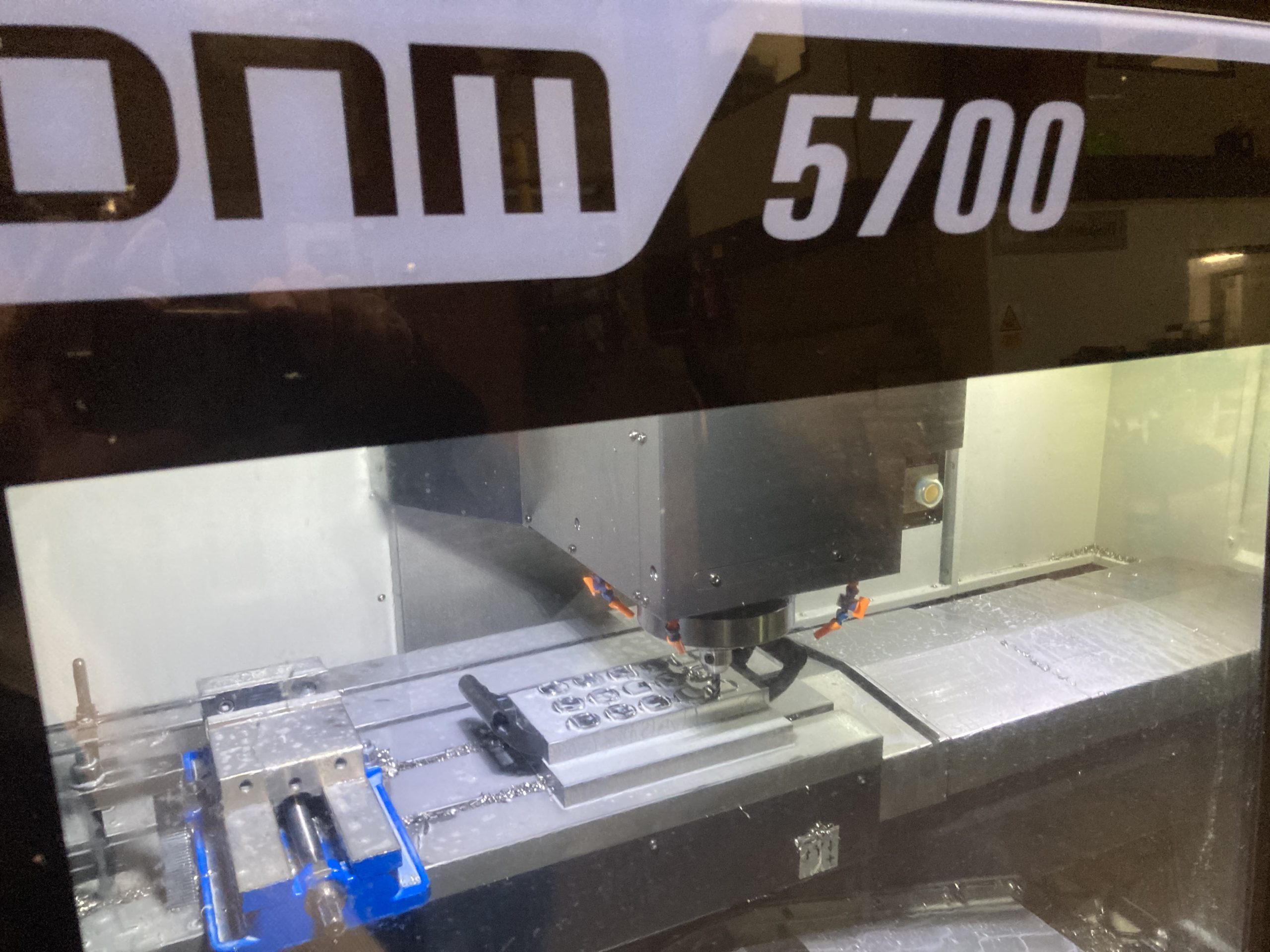 Interior of a DNM 5700 Vertical Machining Centre